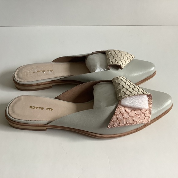 All Black Half Bow Kid Slide, Size EU 37, US 6.5 NWOT - Picture 6 of 7